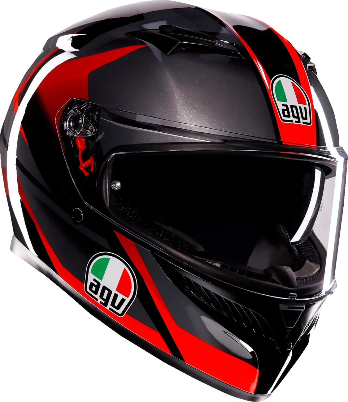 Full-Face Helmet AGV K3 Striga Black/Grey/Red Size:XL