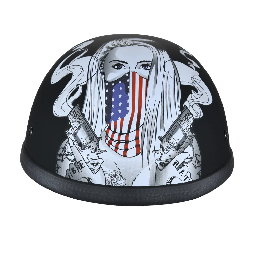 cheap novelty motorcycle helmets Outlaw N10 Green German Style Half Helmet for Men & Women Certified Safety Assurance 1Storm Novelty Motorcycle Half Face