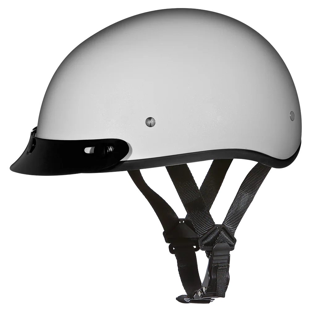 dot skull cap motorcycle helmet Daytona Skull Cap Helmet Pearl White M