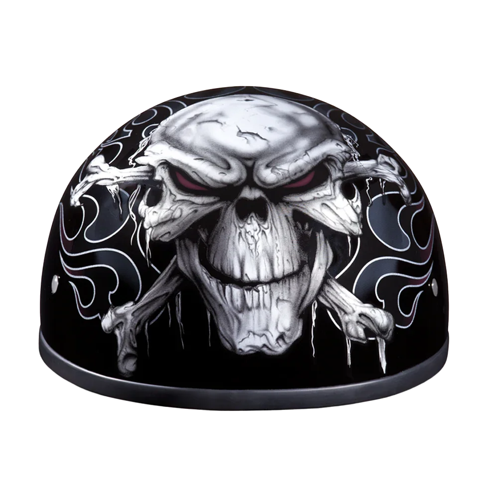 Daytona Half Face Helmet – Cross Bones