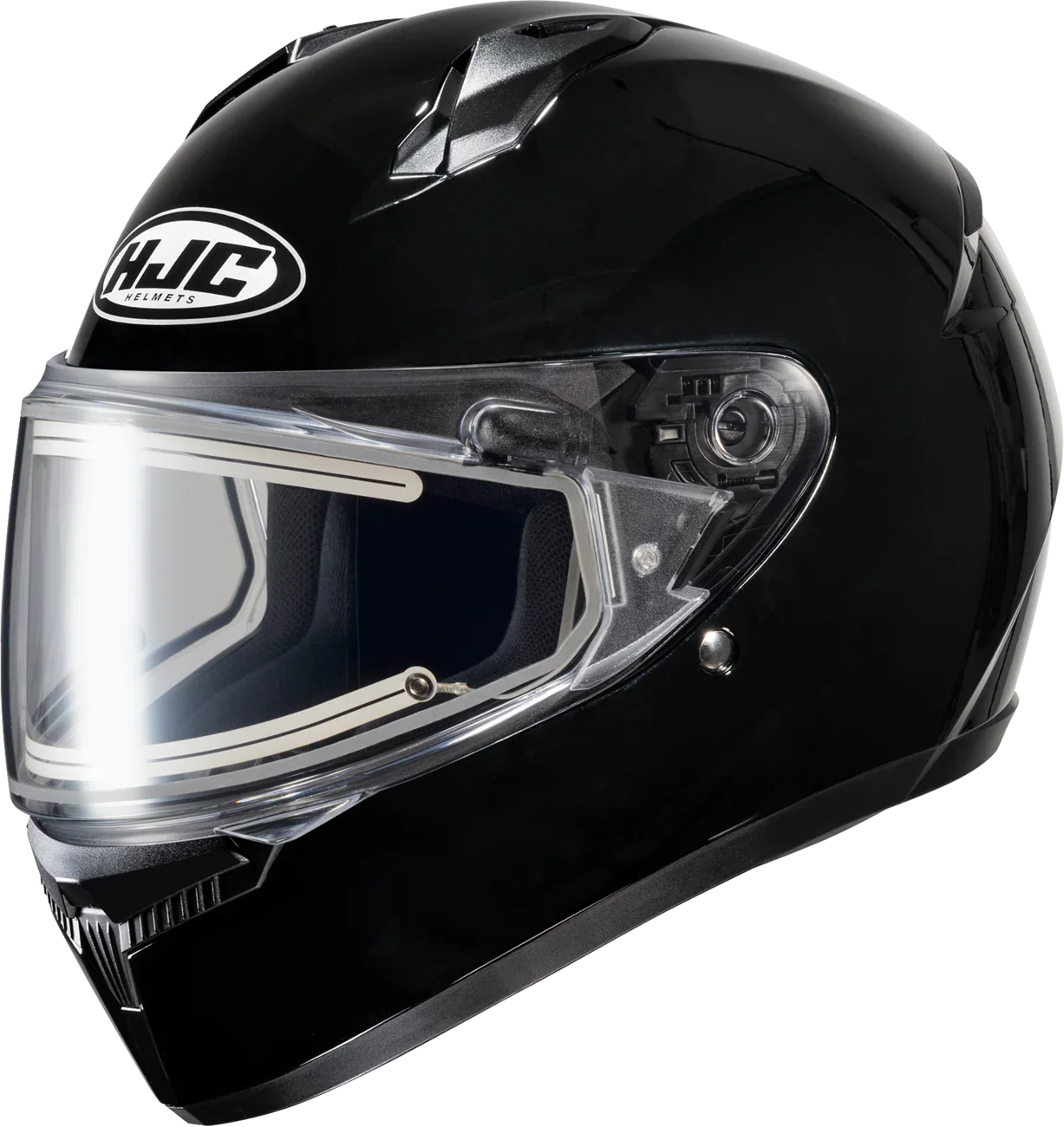 black and white hjc snowmobile helmet Black / XS HJC C10 Snow Helmet - Electric