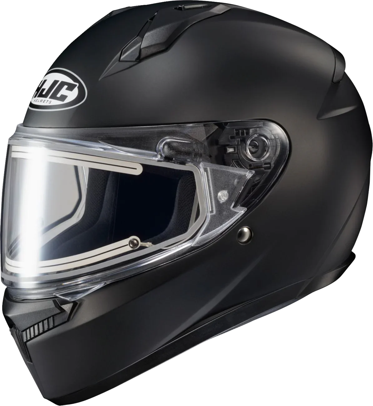 HJC C10 Solid Snow Helmet w/Heated Electric Shield Semi-Flat Black XL