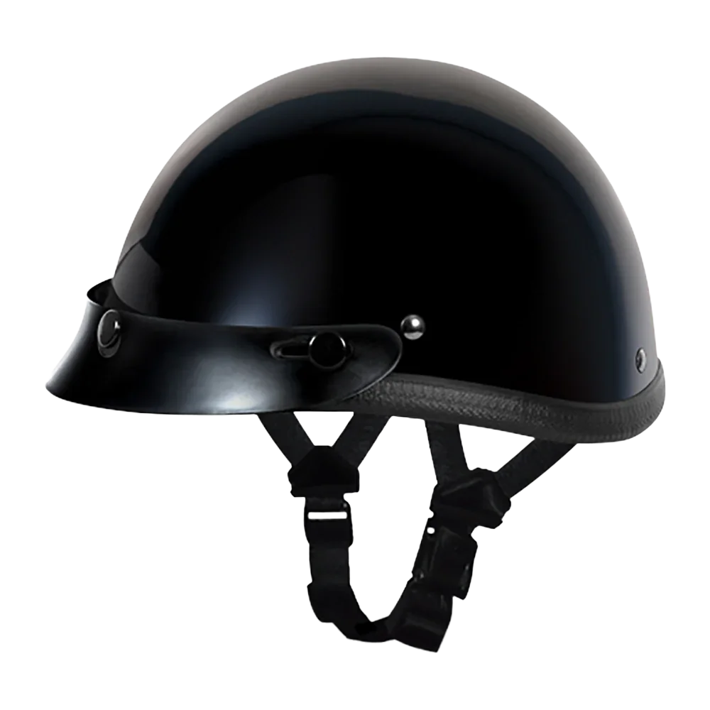Daytona Helmets Novelty Smokey W/ Snaps- Hi-Gloss Black