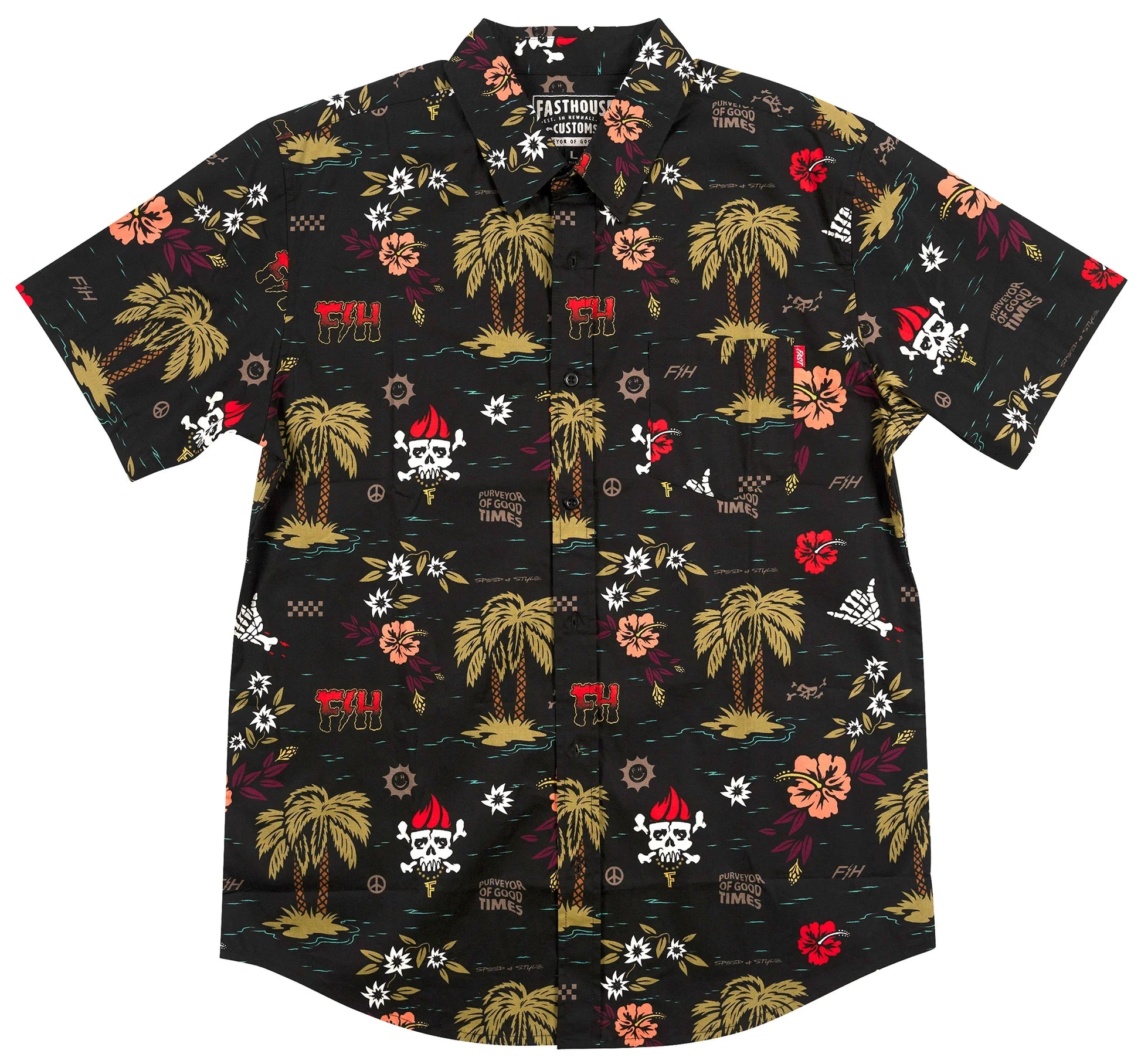 Fasthouse Youth Trib Short Sleeve Button-Up Shrt
