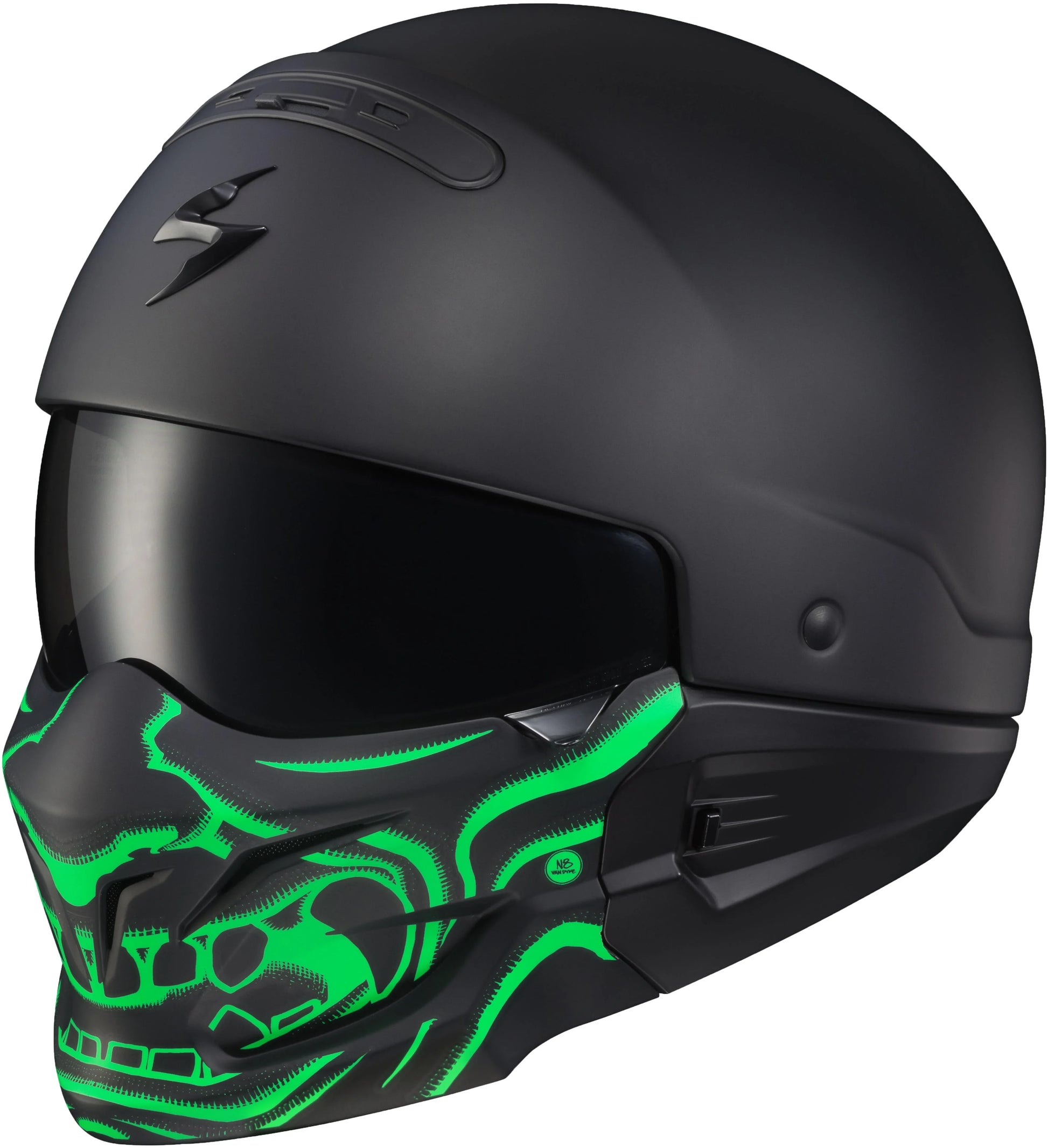 SCORPION EXO Covert Helmet Face Mask Samurai Glow In The Dark