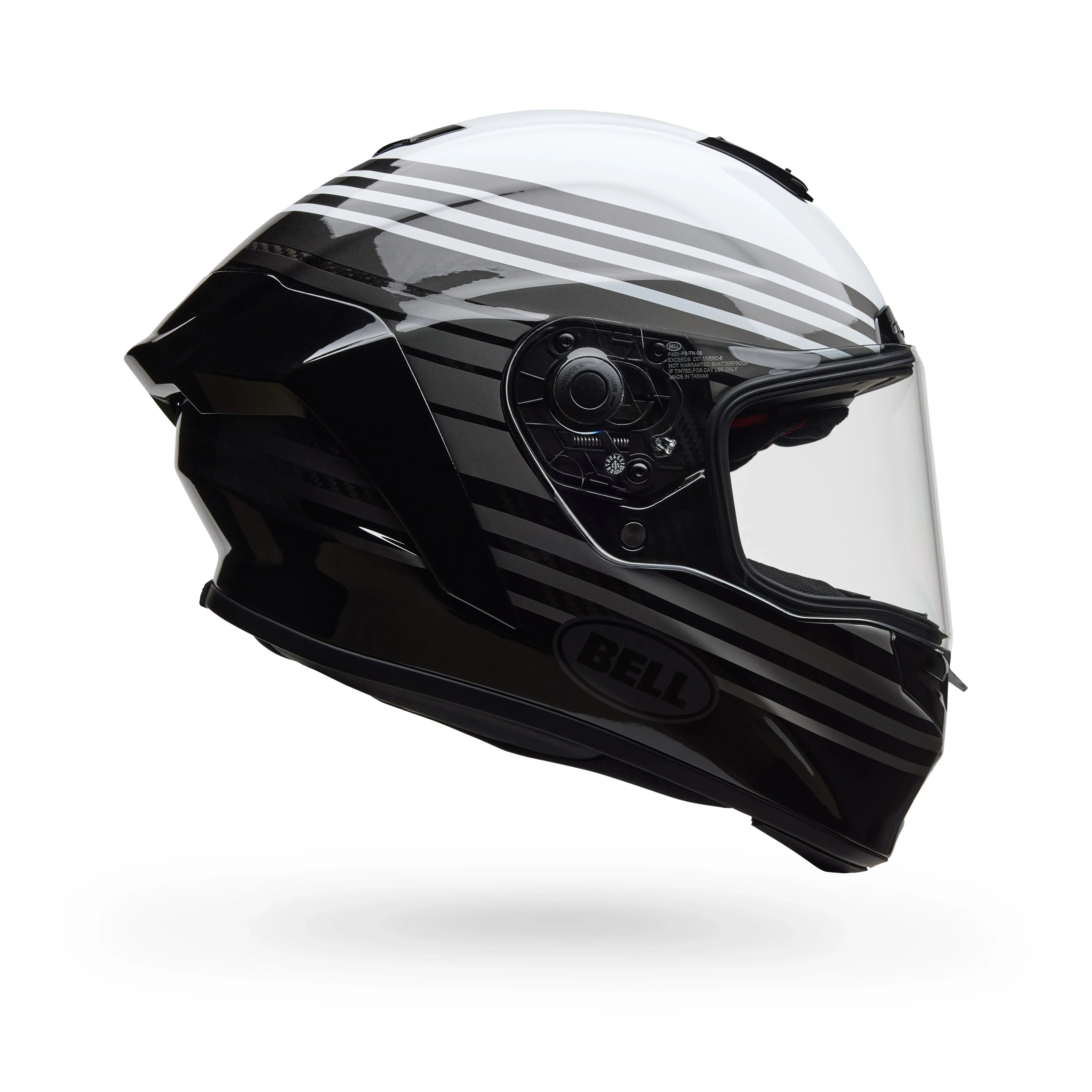 BELL PS RACESTAR DLX DASH WHITE BLACK