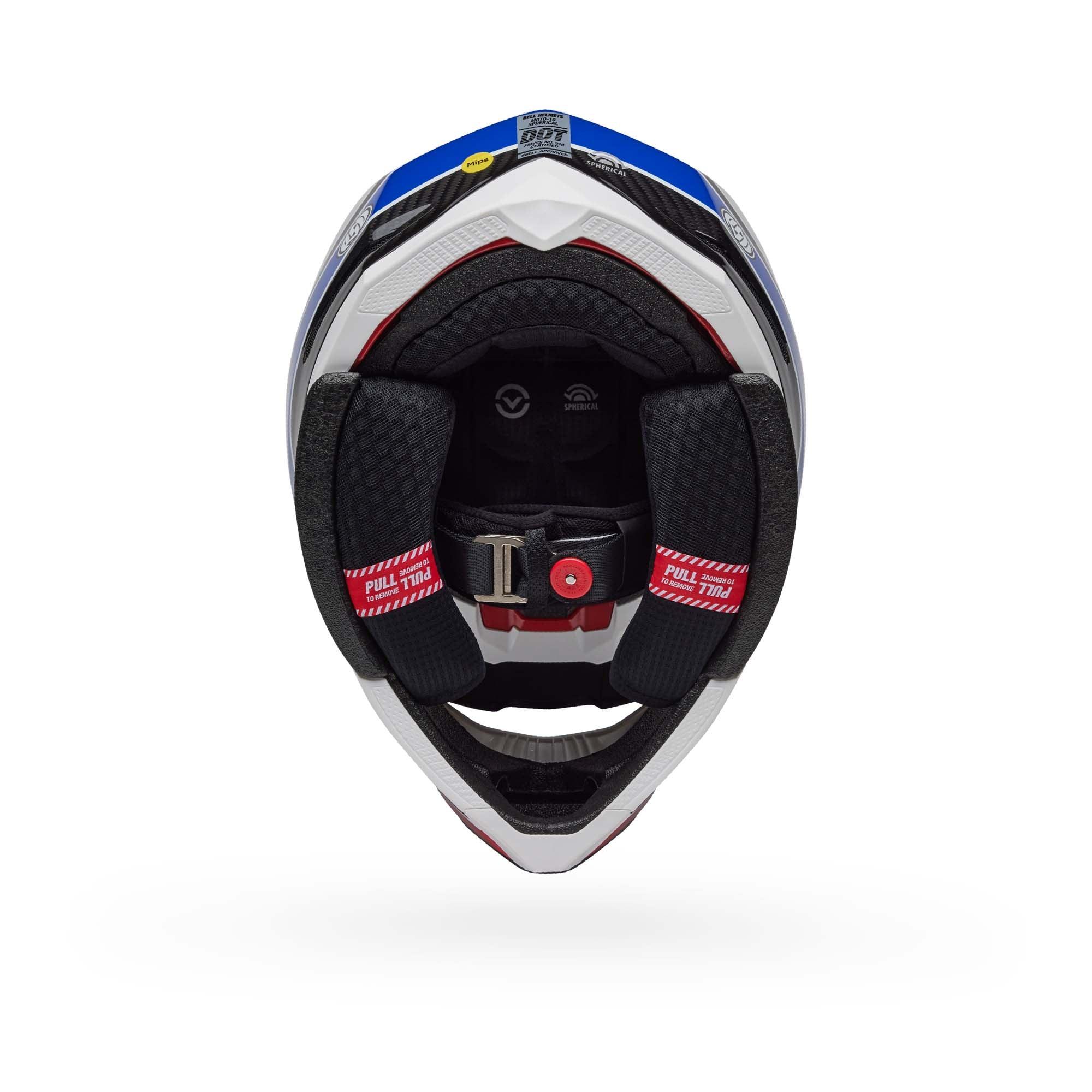 BELL PS MOTO-10 SPHR RSDOLDGLRY RED BLUE