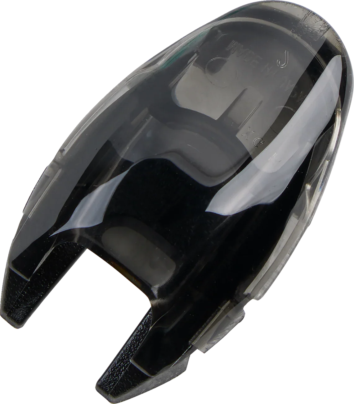 Clear motorcycle helmet visor shield with anti-fog coating and secure clip attachment