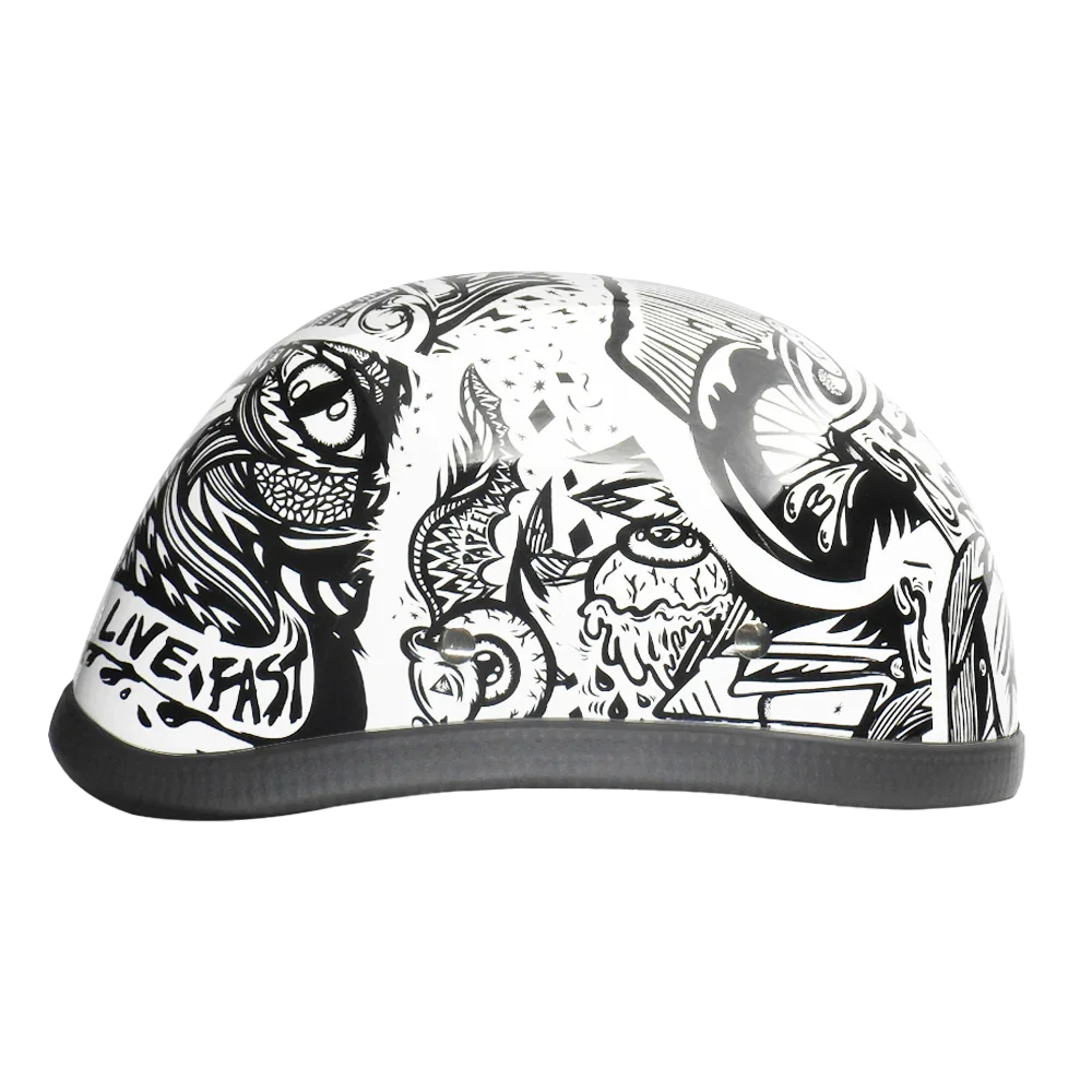 Daytona Helmets Novelty Eagle- W/ Live Fast
