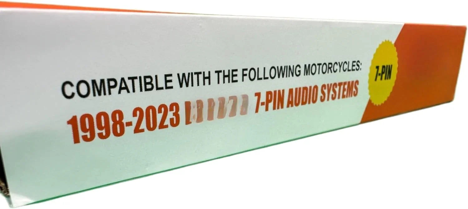 The Helmet Shop 7-Pin Helmet Headset Compatible with Harley Davidson Motorcycles | Stereo Speakers & Noise Canceling Boom Mic | 7-Pin Lower Cord Included