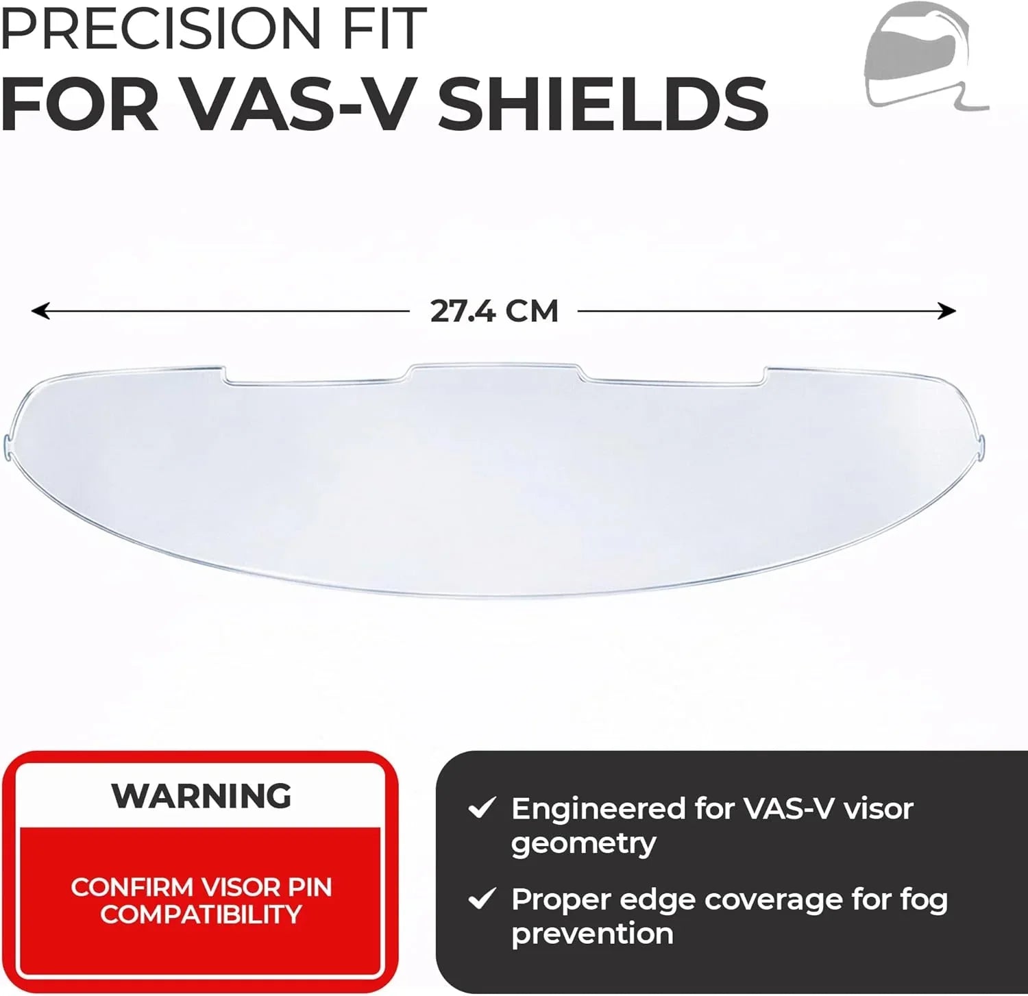The Helmet Shop VAS-V Clear Anti-Fog Pinlock Insert for Arai Helmets – Corsair-X, Signet-X, Quantum-X, DT-X, Defiant-X & Regent-X
