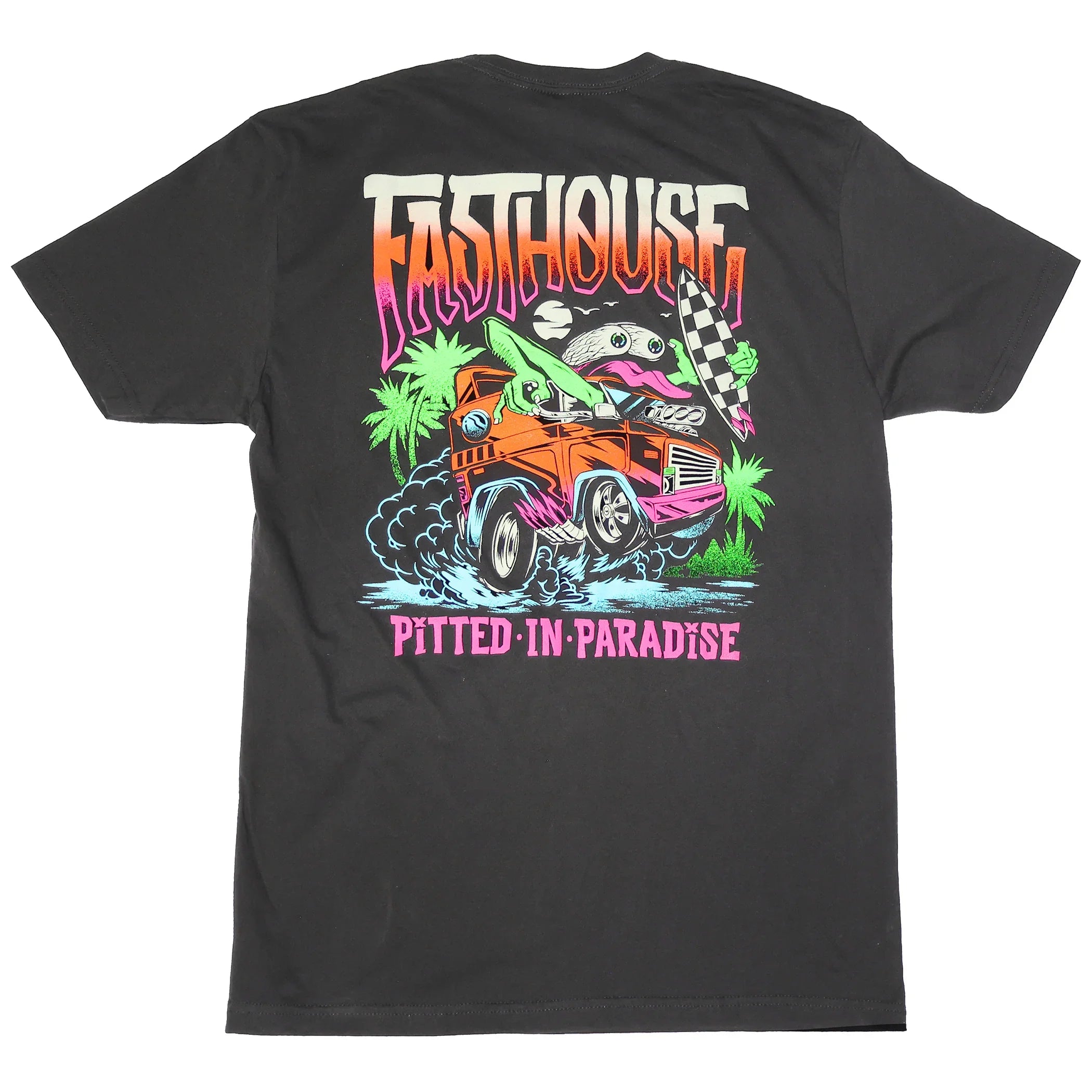 Fasthouse Pitted Short Sleeve T-Shirt Black Neon