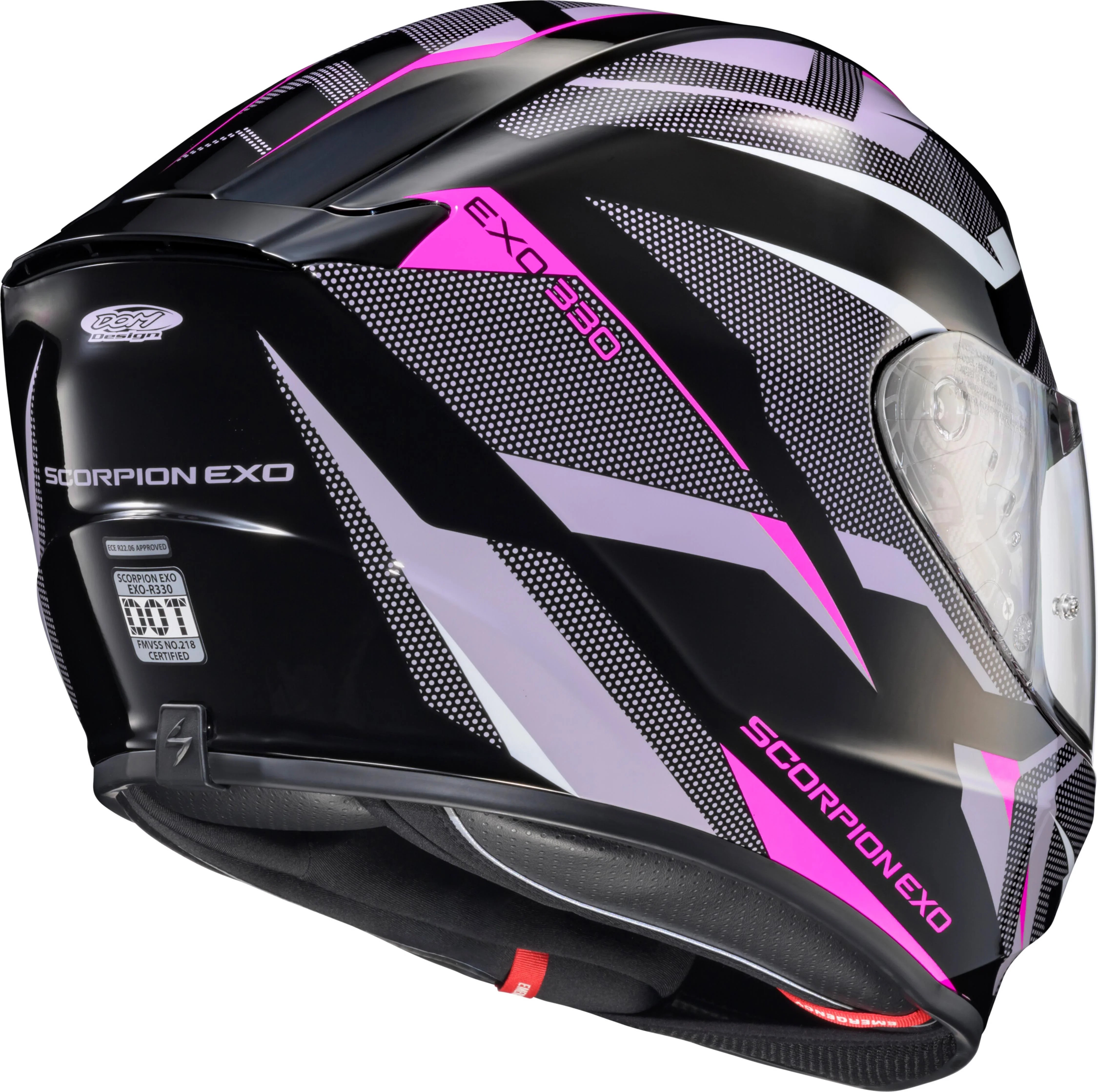 Scorpion EXO-R330 Full Face Saga Helmet Black/Pink/Purple / S