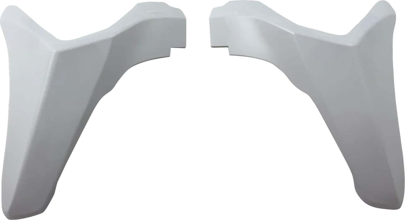 White motorcycle helmet cheek pads for comfort and fit