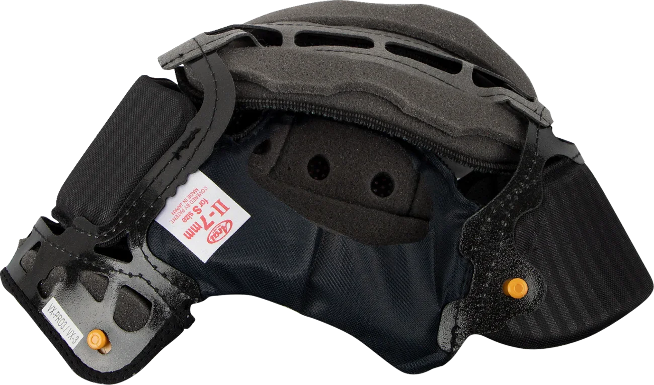 Arai VX-Pro3/VX-3 helmet interior padding with 11-7mm comfort liner for S size, made in Japan