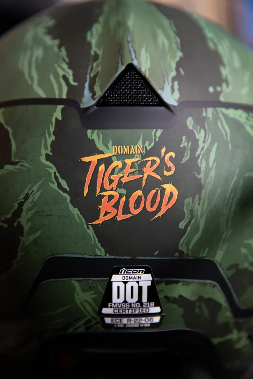ICON Domain- Tiger's Blood Helmet