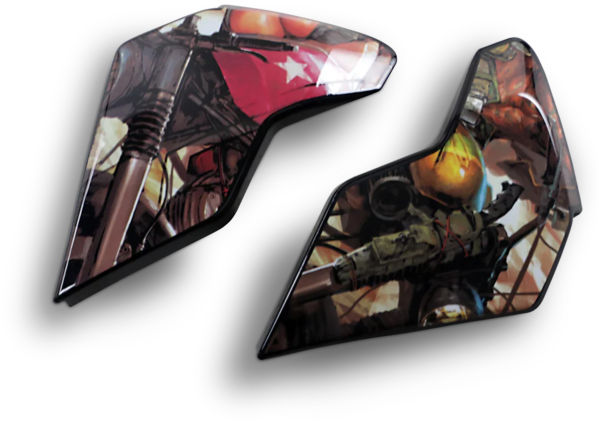 icon airflite helmet side plates Airflite Motorcycle - GP23 - Green Icon Sideplates for Airflite Trumbull