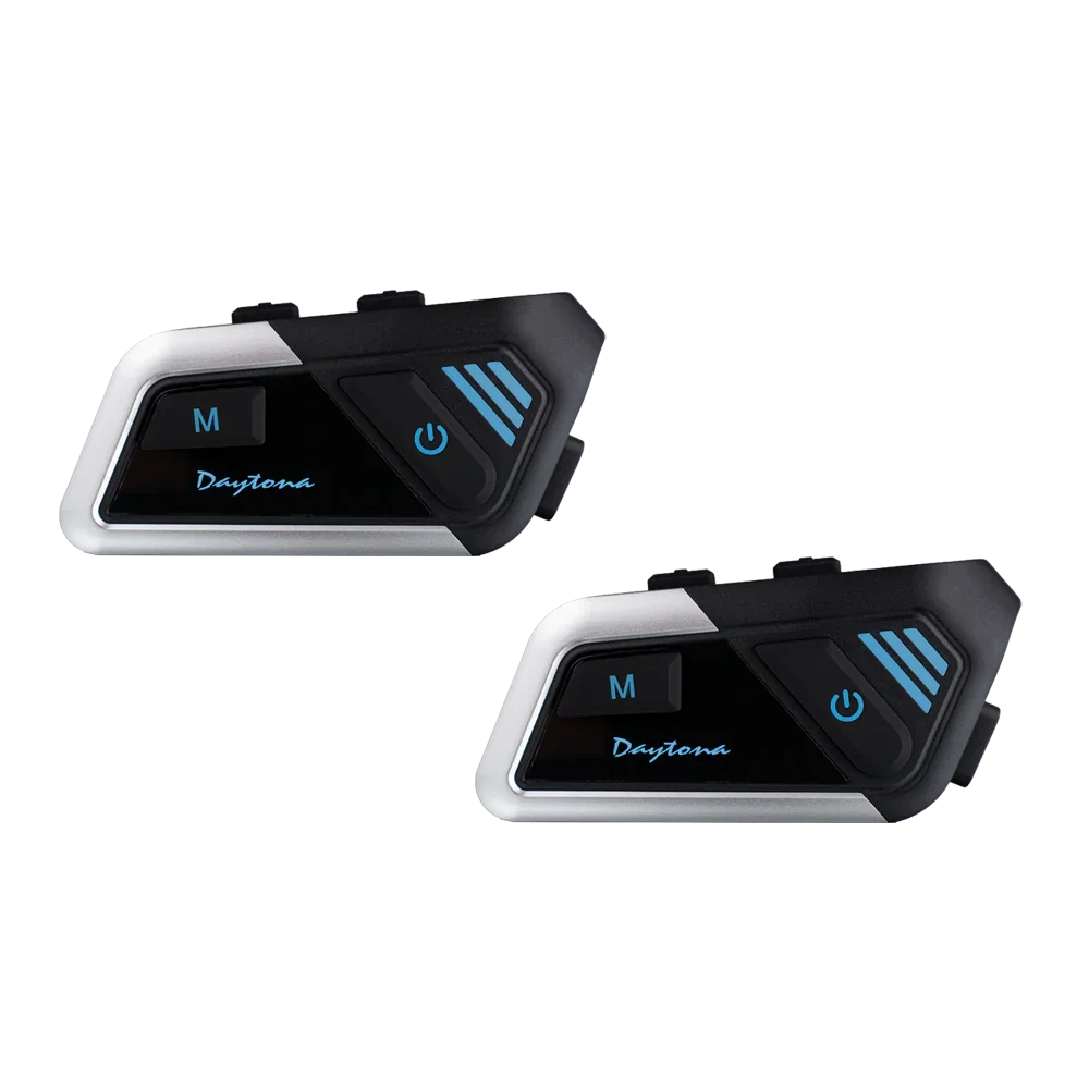 Daytona Helmets Motorcycle Bluetooth Headset - Motorcycle Communication System For All Types of Helmets - PAIR