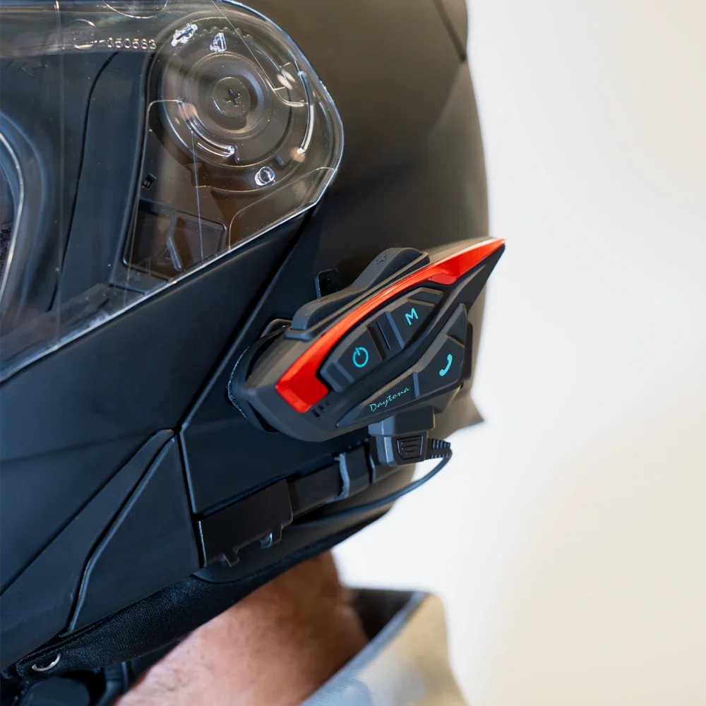 Daytona Helmets Motorcycle Bluetooth Headset - Motorcycle Communication System For All Types of Helmets - 1