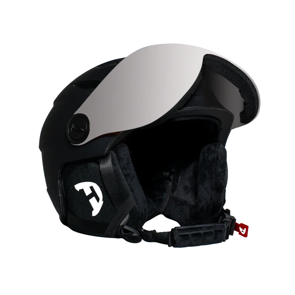 Daytona Helmets Daytona Carver Ski Helmet - Adjustable Ski Helmet for Men, Women & Youth - Dull Black with Anti-Fog Visor