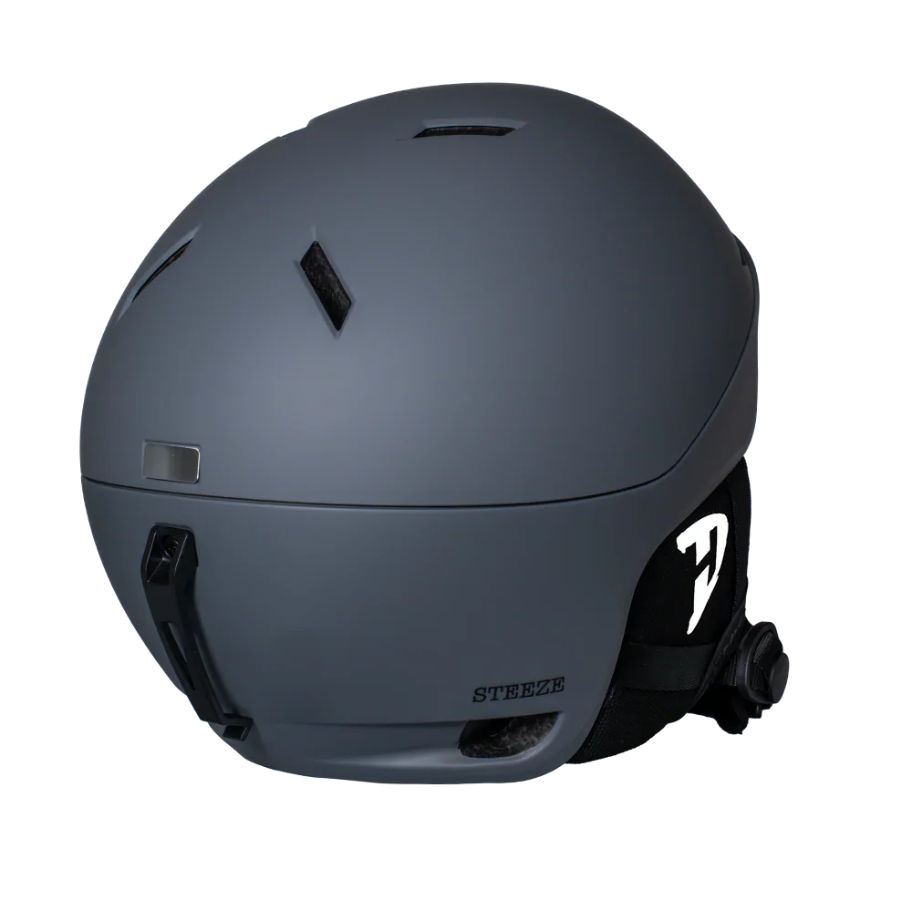 Daytona Helmets Daytona Steeze Snowboard Helmet - Adjustable Helmet for Men, Women & Youth - Dull Grey Finish