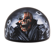 Daytona Helmets DOT Approved Daytona Motorcycle Half Face Helmet - Skull Cap Graphics for Men & Women, Scooters, ATVs, UTVs & Choppers - W/ Come Get 'Em