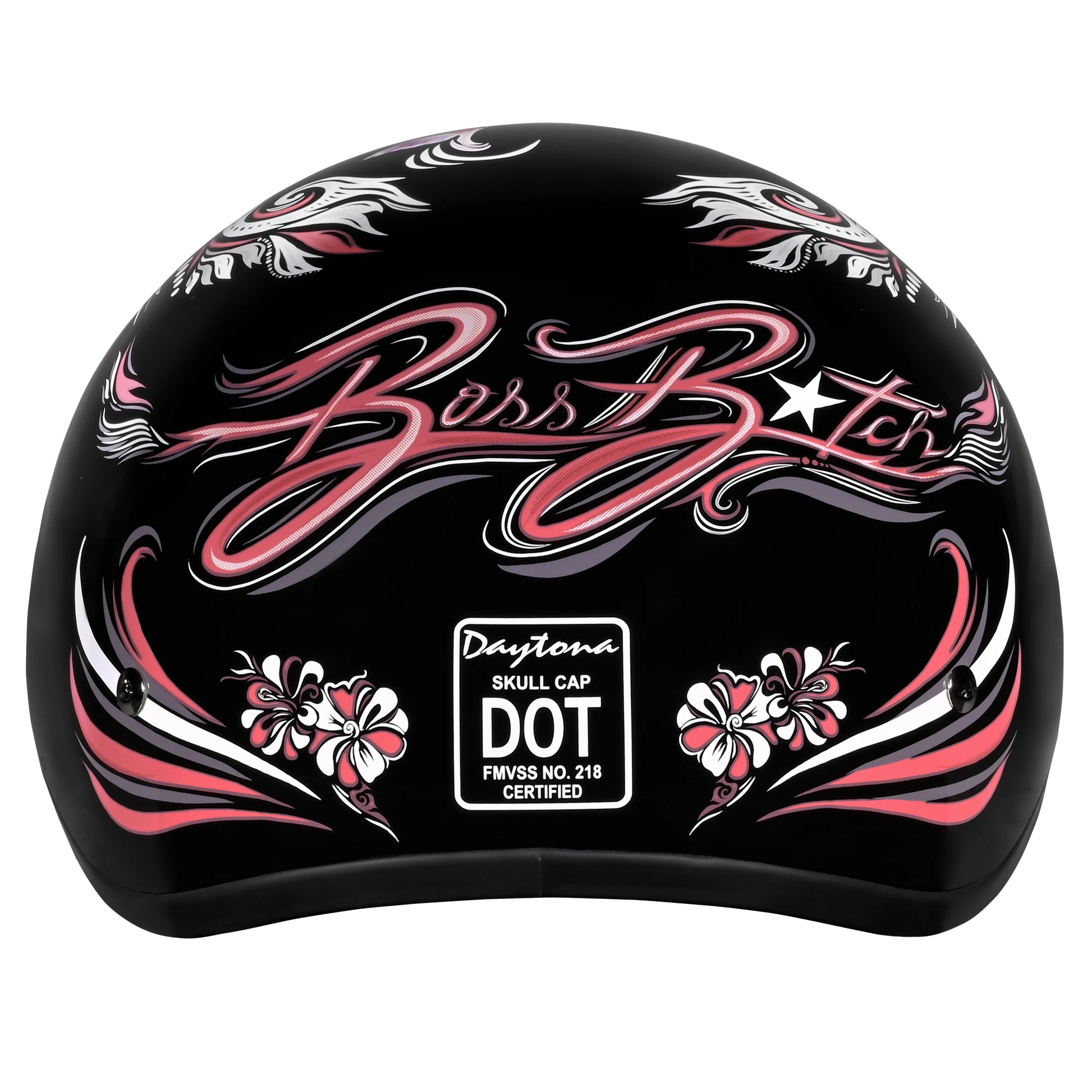 DOT Approved Daytona Motorcycle Half Face Helmet - Skull Cap Graphics for Men & Women, Scooters, ATVs, UTVs & Choppers