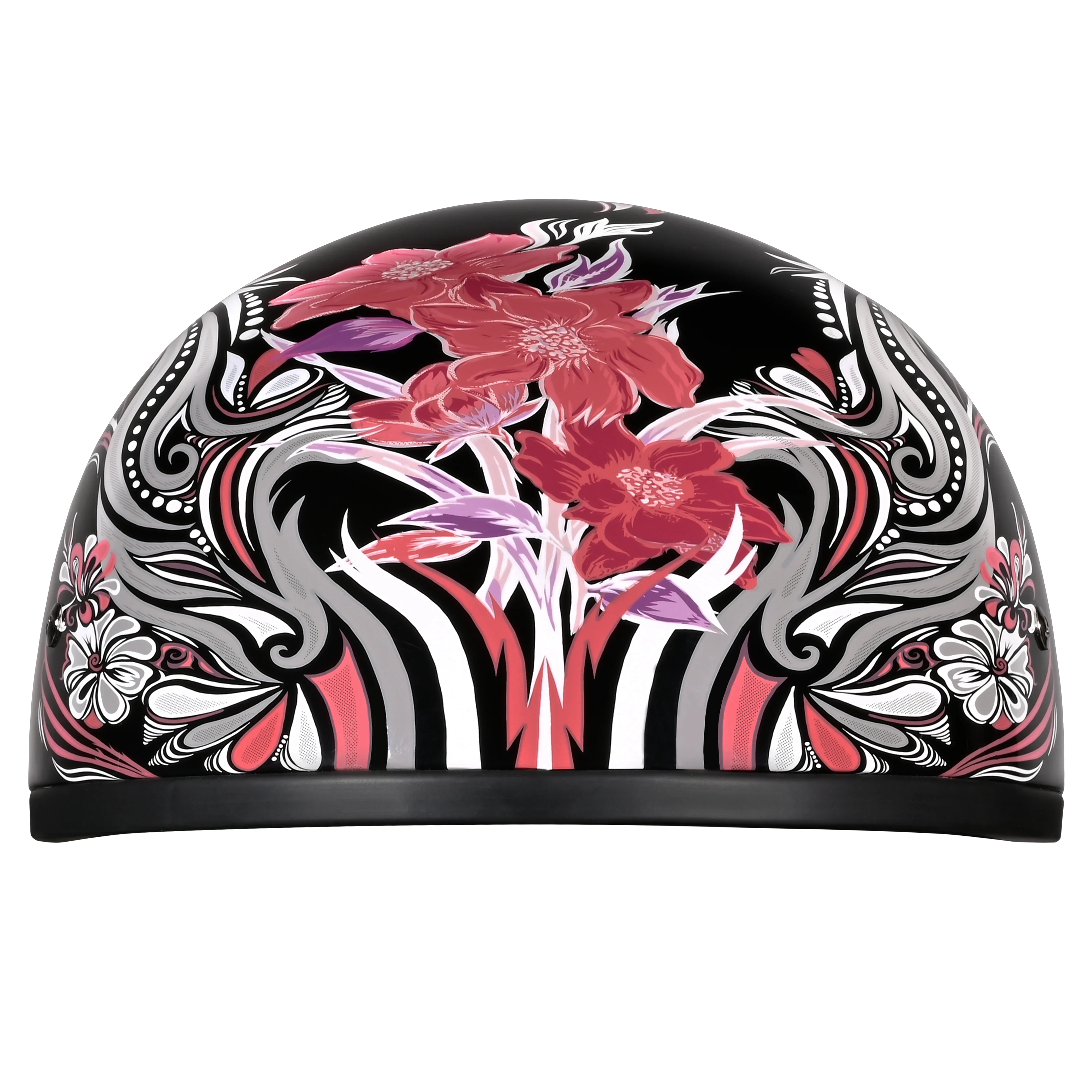 DOT Approved Daytona Motorcycle Half Face Helmet - Skull Cap Graphics for Men & Women, Scooters, ATVs, UTVs & Choppers