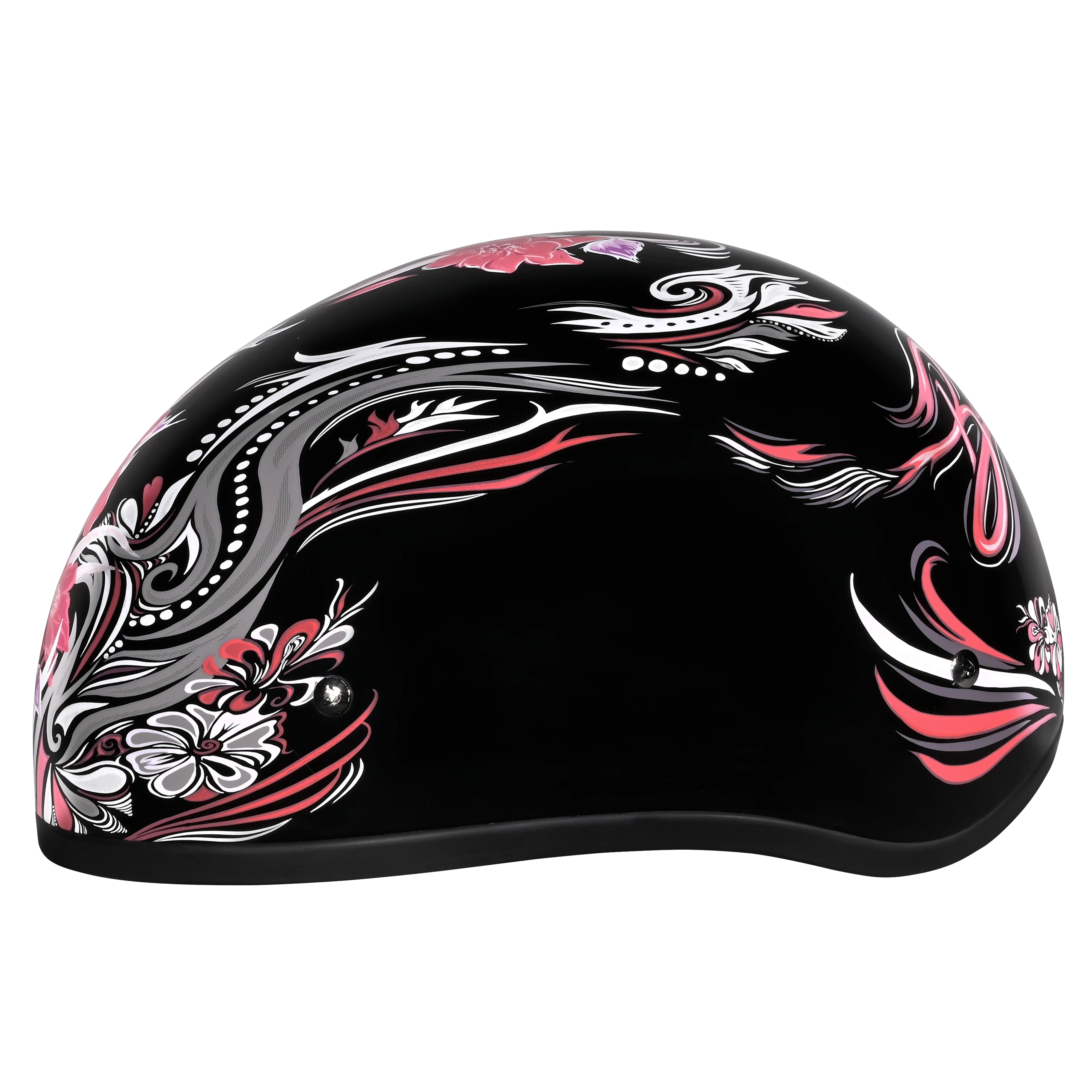 boss motorcycle helmets DOT Approved Daytona Motorcycle Half Face Helmet - Skull Cap Graphics for Men & Women, Scooters, ATVs, UTVs & Choppers