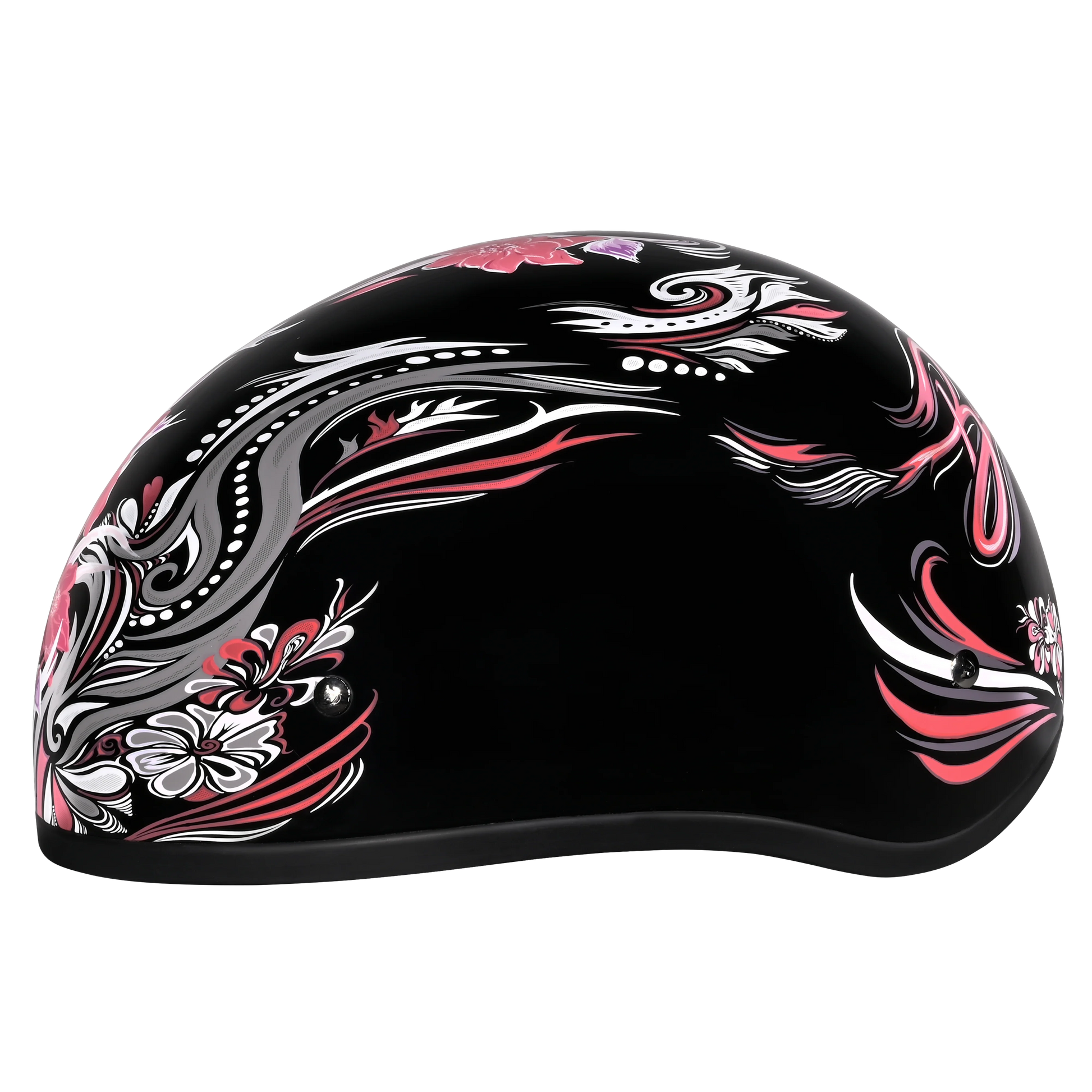 DOT Approved Daytona Motorcycle Half Face Helmet - Skull Cap Graphics for Men & Women, Scooters, ATVs, UTVs & Choppers