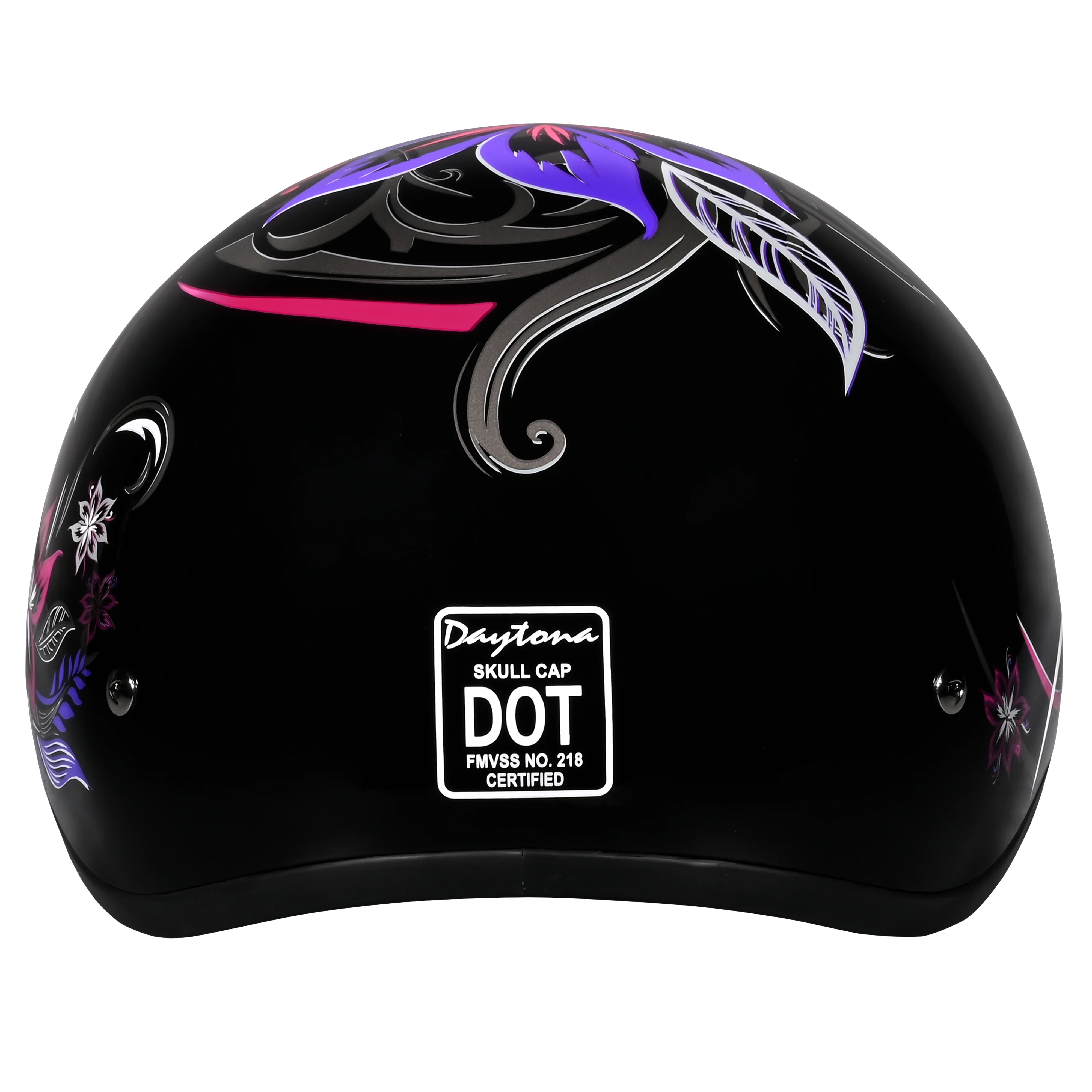 blue womens motorcycle half helmet with flowers Daytona Novelty Eagle- W/ and even UTVs DOT Women's Purple Rose Motorcycle