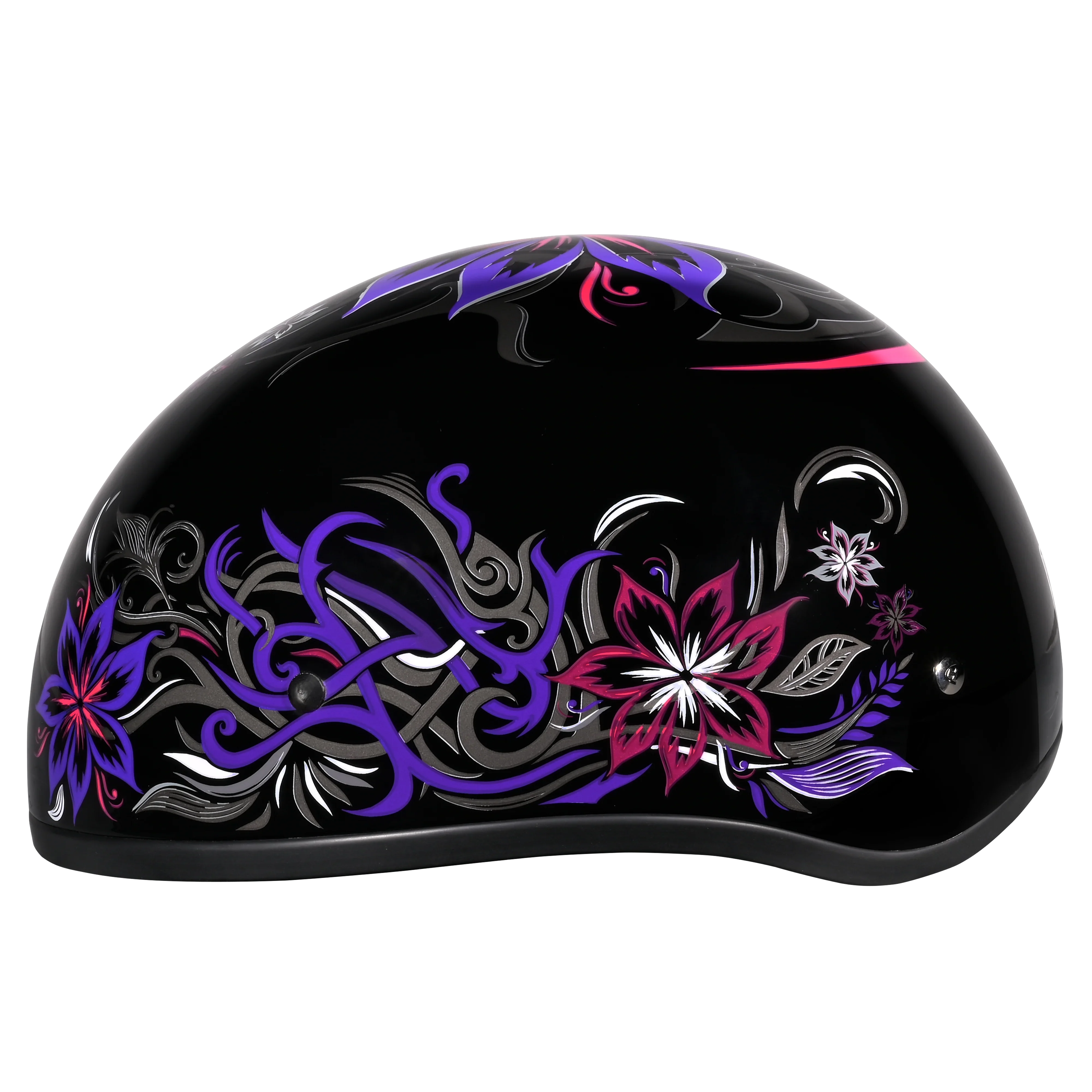 dot certified womens motorcycle helmets Woman's Approved Low Profile Flat Black Helmet With Fai a classic half helmet made of durable ABS material Wild Heart Ladies Motorcycle Helmet