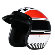 Daytona Helmets DOT Approved Daytona Cruiser Open Face Motorcycle Helmet - Men, Women & Youth - With Visor & Graphics - W/ Daytona Classic