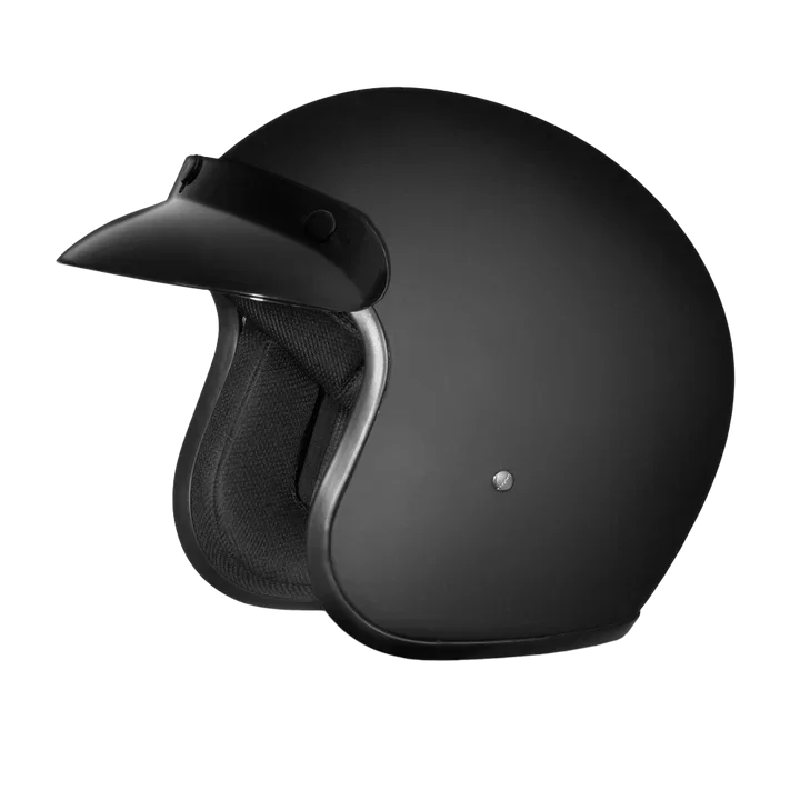 Black Daytona Helmets Cruiser motorcycle helmet with a visor on a white background
