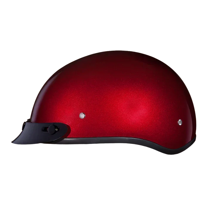 Wine Red Daytona Helmets Skull Cap motorcycle helmet on a white background