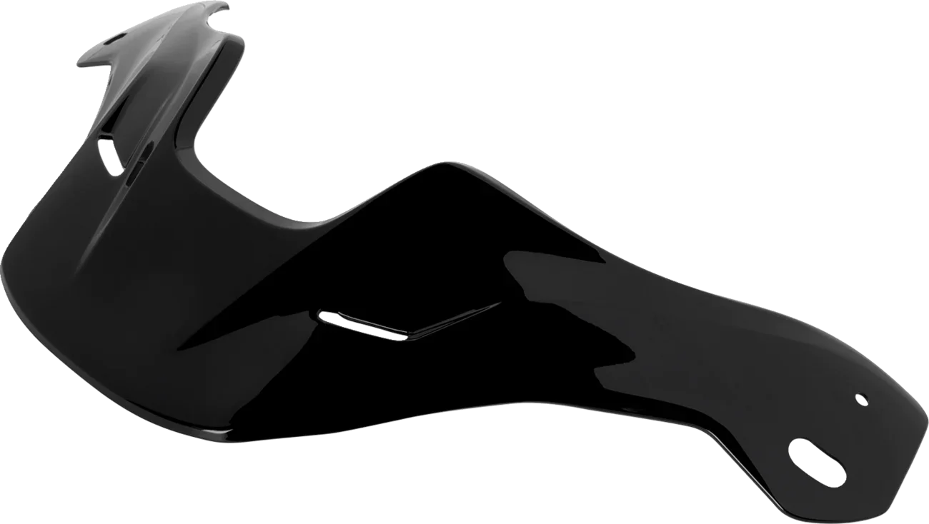 Gloss black motorcycle helmet visor shield for full-face helmets, sleek aerodynamic design