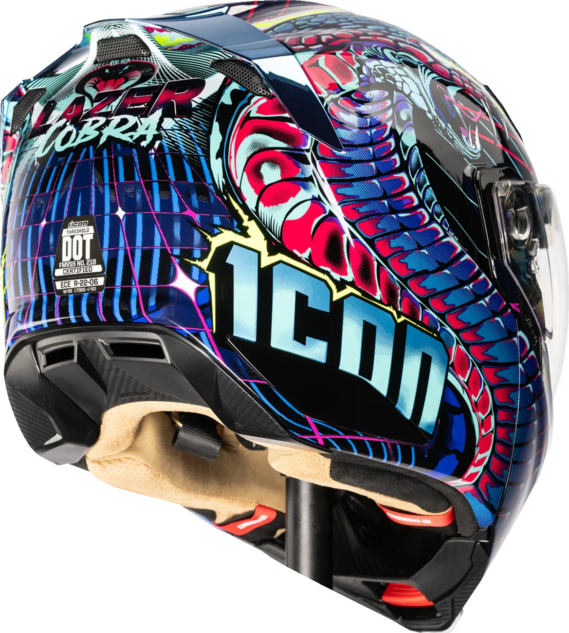 ICON Threshold- Synthwave Lazer Cobra Modular Helmet