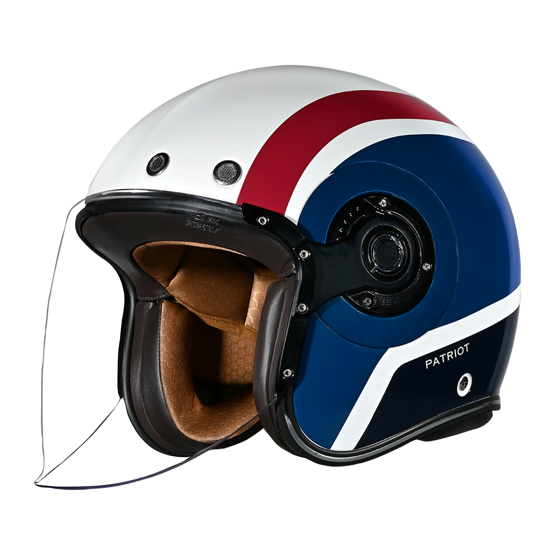 Daytona Helmets D.O.T. & ECE Daytona Retro Jet- W/ Patriot