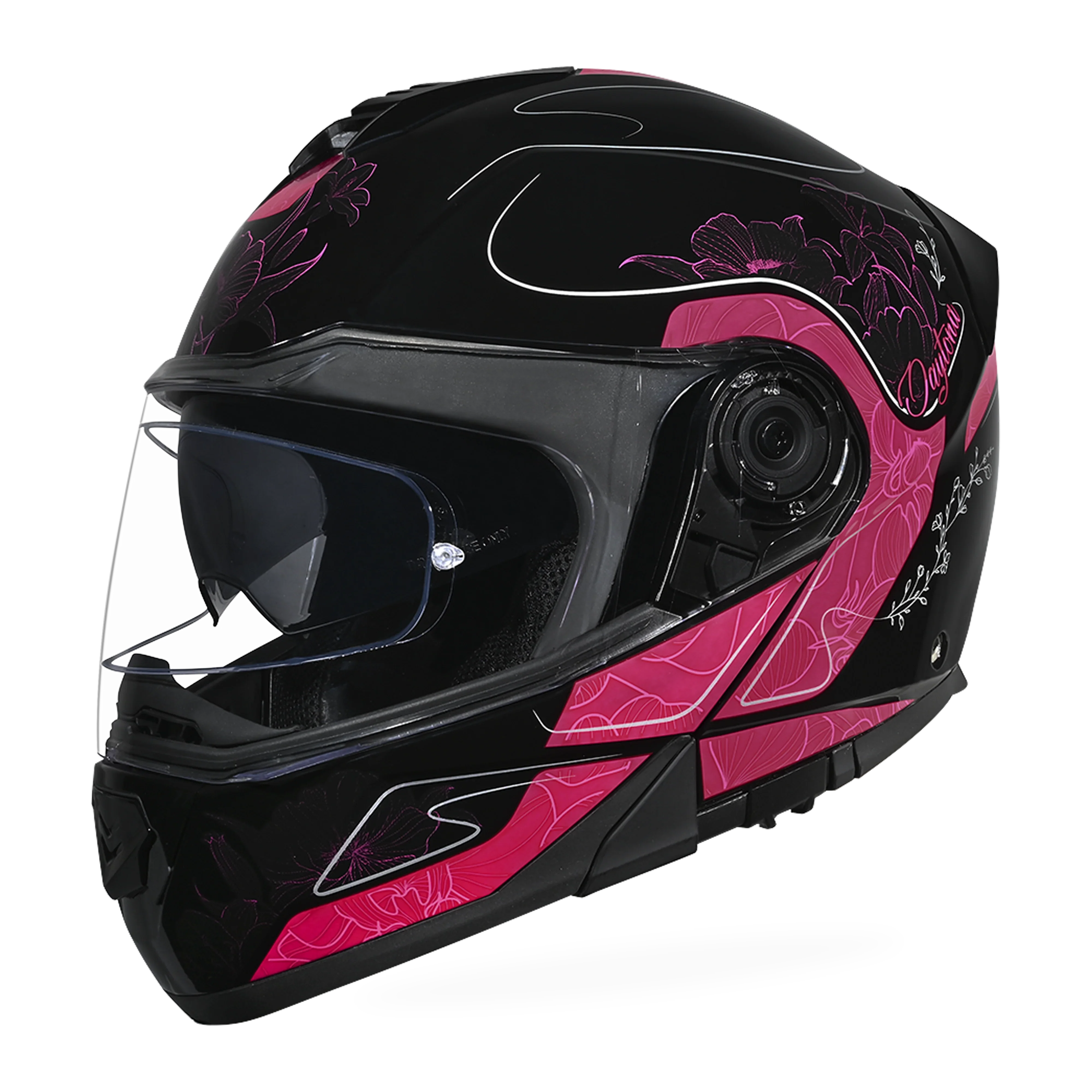 flower motorcycle helmet Daytona Glide Modular Helmet – Flowers