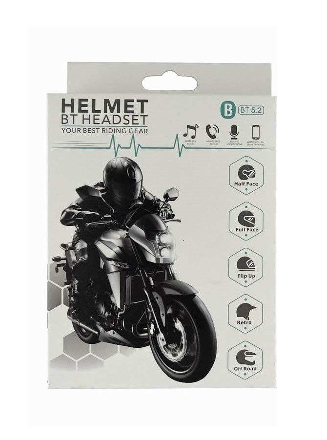 Intercom Bluetooth Headset For Full-Face Helmets- Single Pack