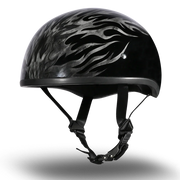 Daytona Helmets DOT Approved Daytona Motorcycle Half Face Helmet - Skull Cap Graphics for Men & Women, Scooters, ATVs, UTVs & Choppers - W/ Ignite Grey