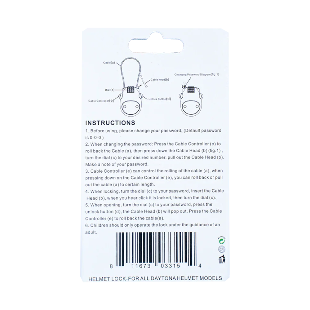 Daytona Helmets Helmet Lock