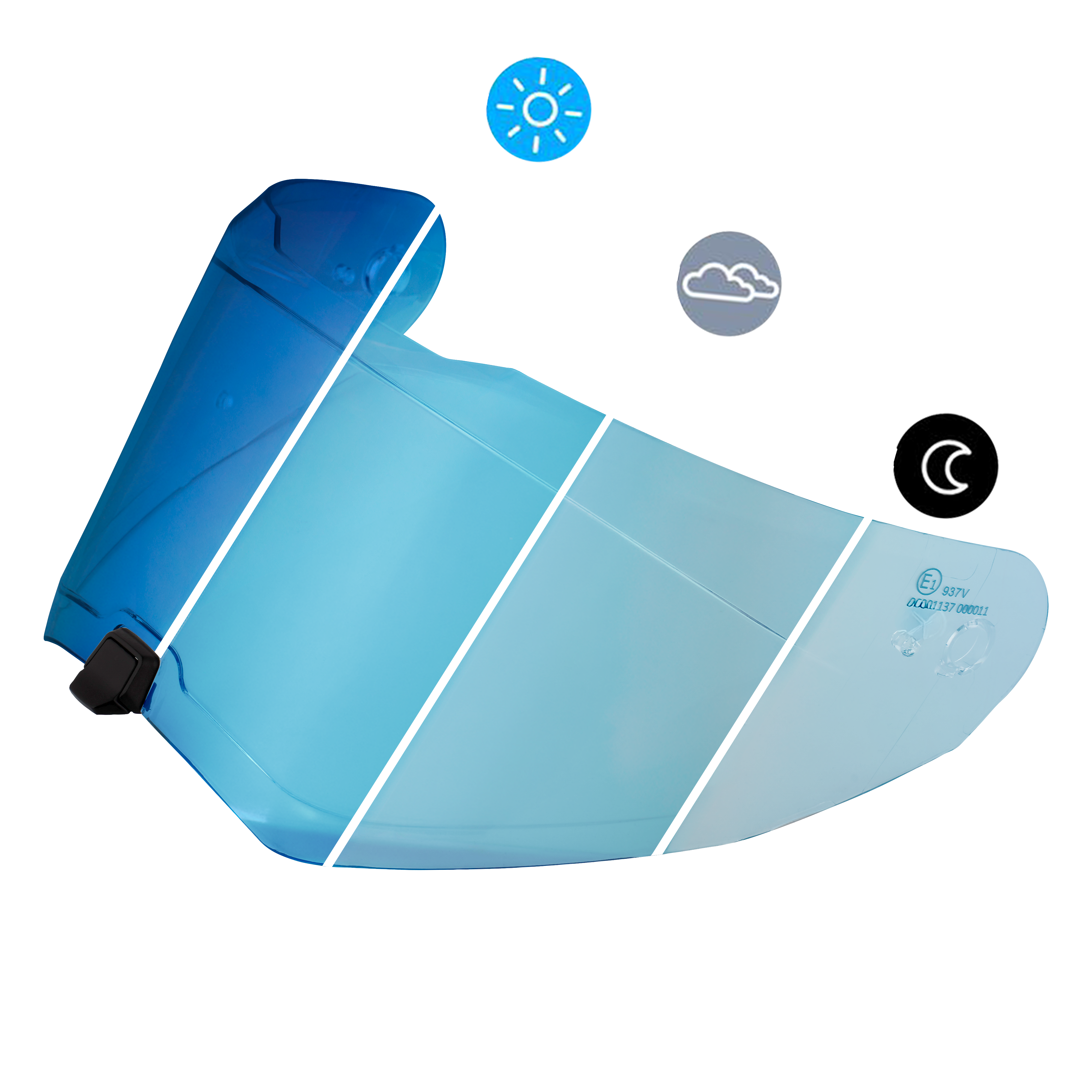 Legacy Shield Outer- Photochromic Blue