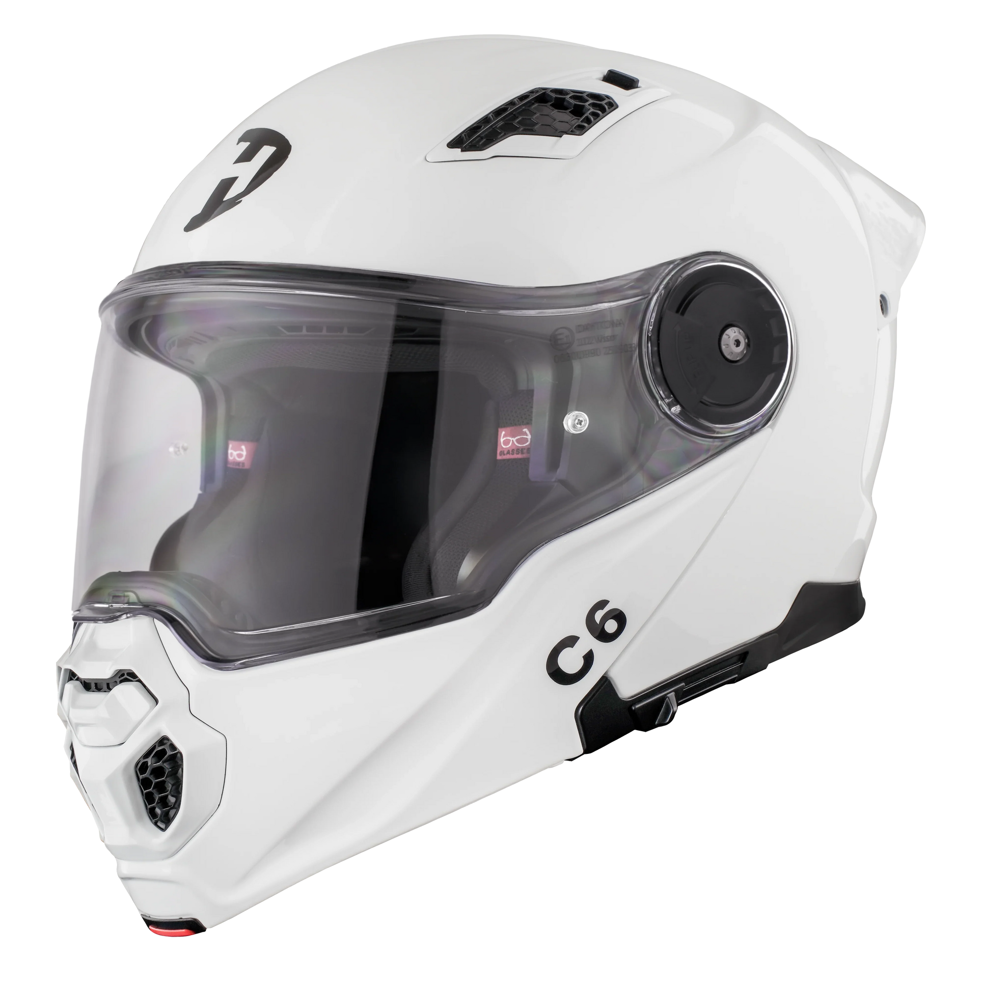 Daytona Helmets D.O.T. & ECE Daytona C6- Hi-Gloss White