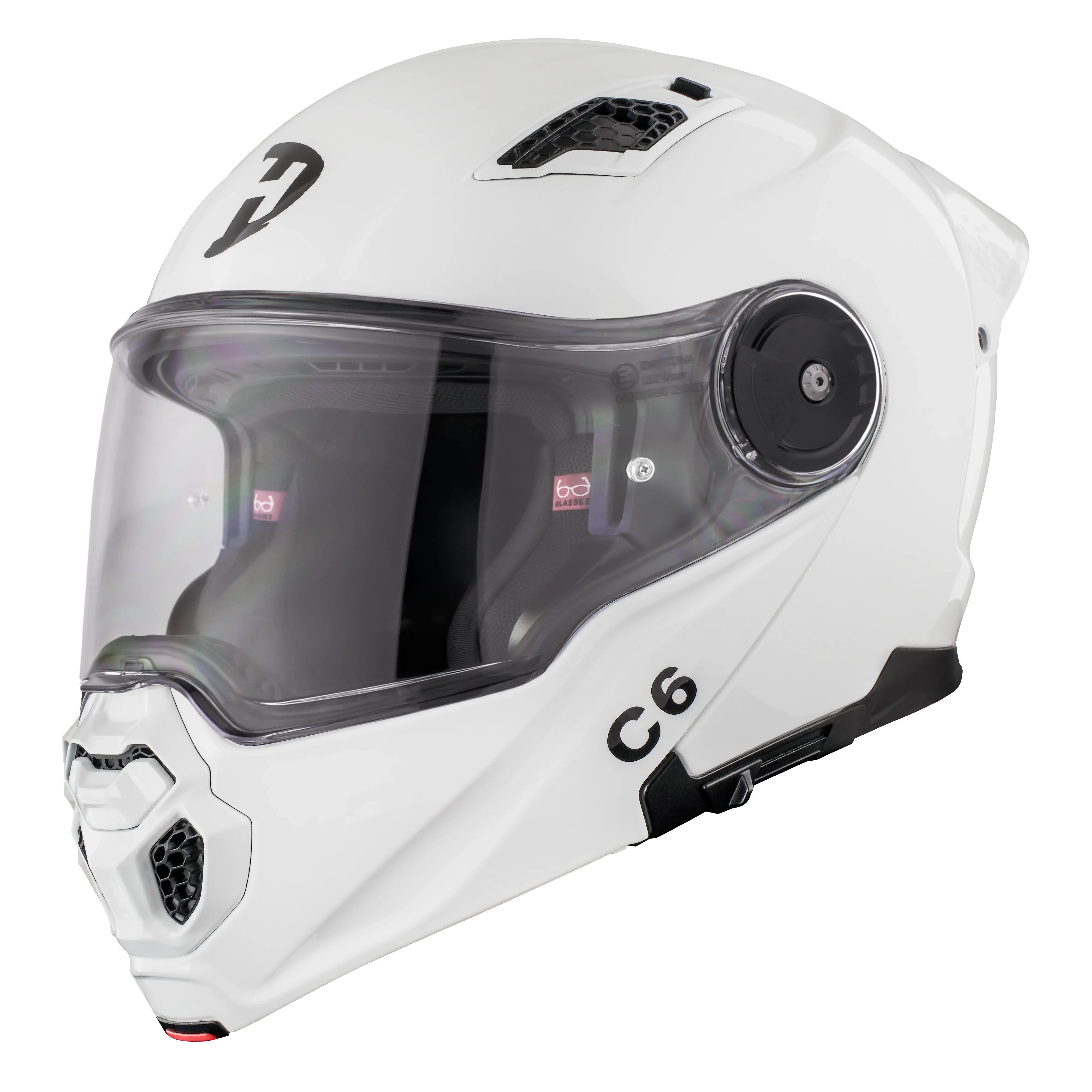 Daytona Helmets D.O.T. & ECE Daytona C6- Hi-Gloss White