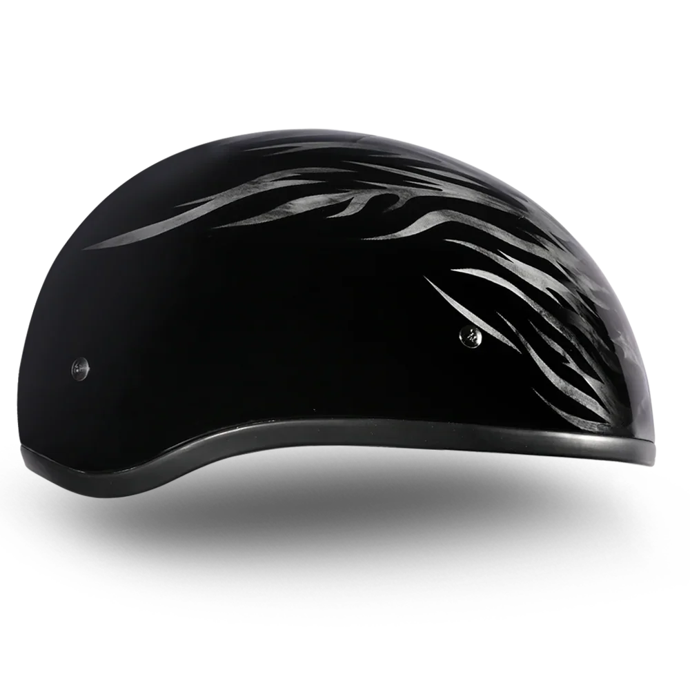 Daytona Helmets DOT Approved Daytona Motorcycle Half Face Helmet - Skull Cap Graphics for Men & Women, Scooters, ATVs, UTVs & Choppers - W/ Ignite Grey