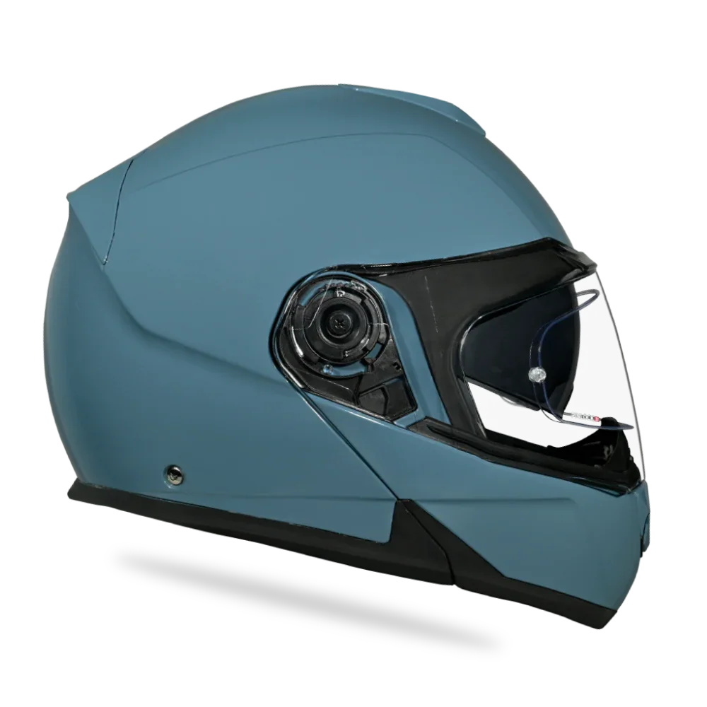 Daytona Helmets Daytona Glide Modular Motorcycle Helmet - DOT Approved, Bluetooth Ready, Dual Visor, Men/Women/Youth- Shark Blu