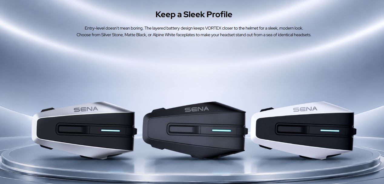 SENA Vortex Bluetooth Intercom Helmet Headset- Single Pack