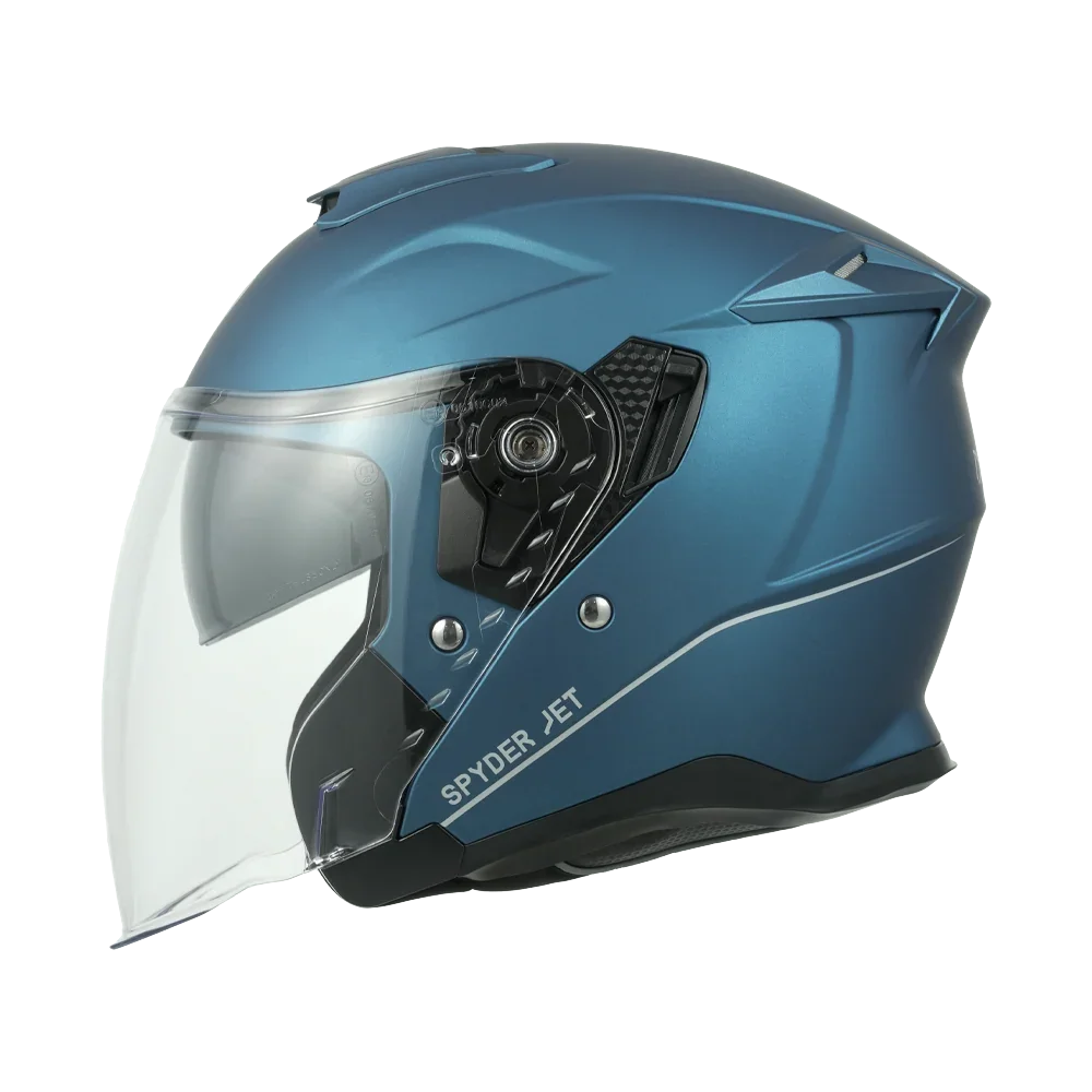 D.O.T. & ECE Daytona Spyder Jet Open Face Helmet- Dull Blue