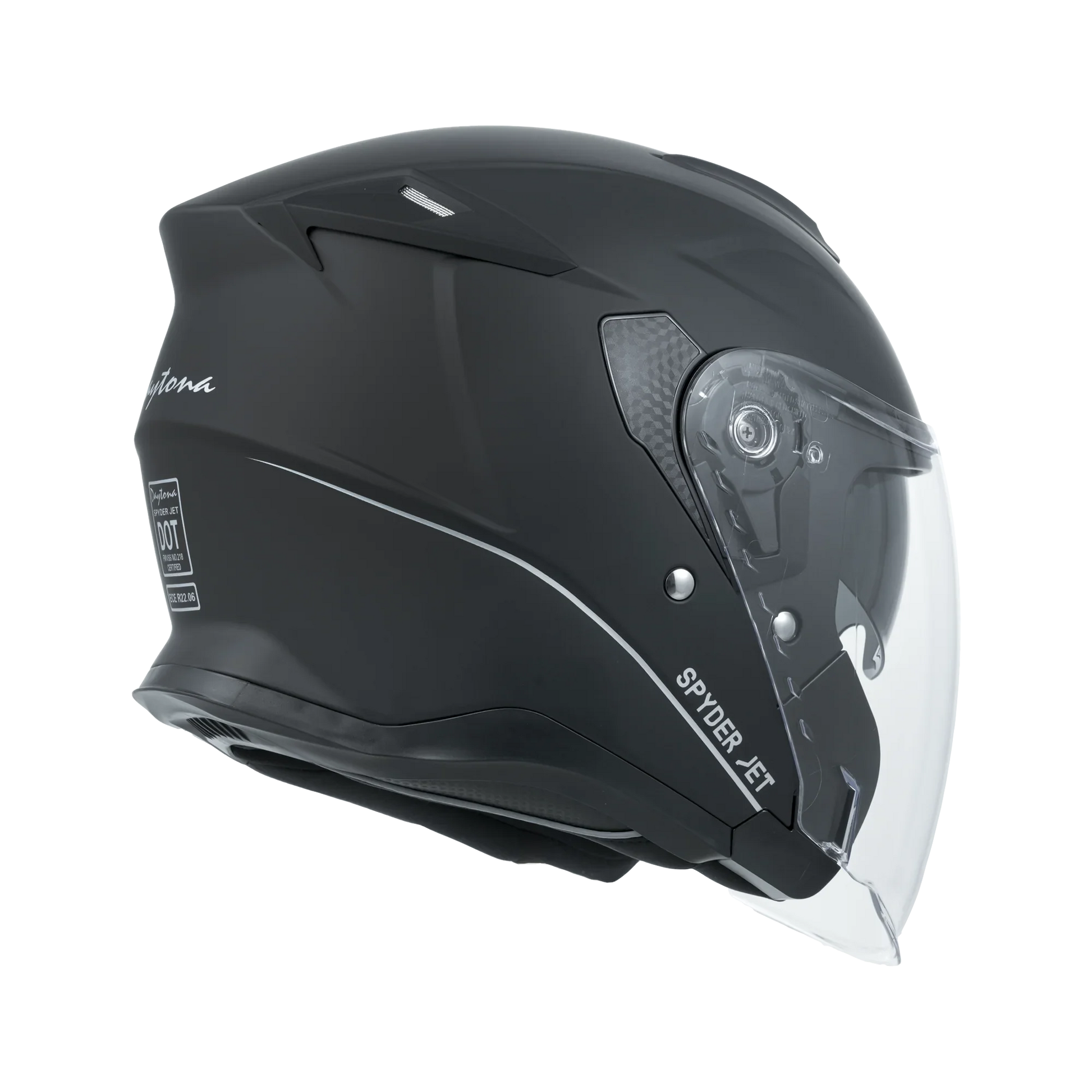 Daytona Helmets D.O.T. & ECE Daytona Spyder Jet- Dull Black